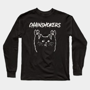 chainsmoker and the cat Long Sleeve T-Shirt